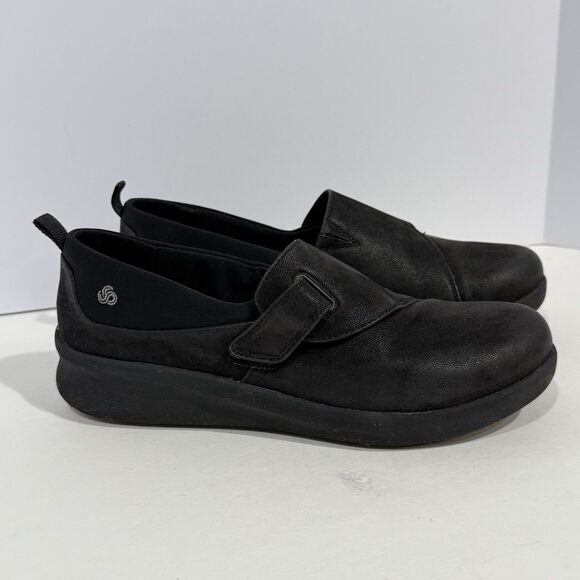 Cloudsteppers Clarks Shoes Womens 9 M Sillian 2.0 Ease Loafers Black 26146969 - Picture 5 of 16